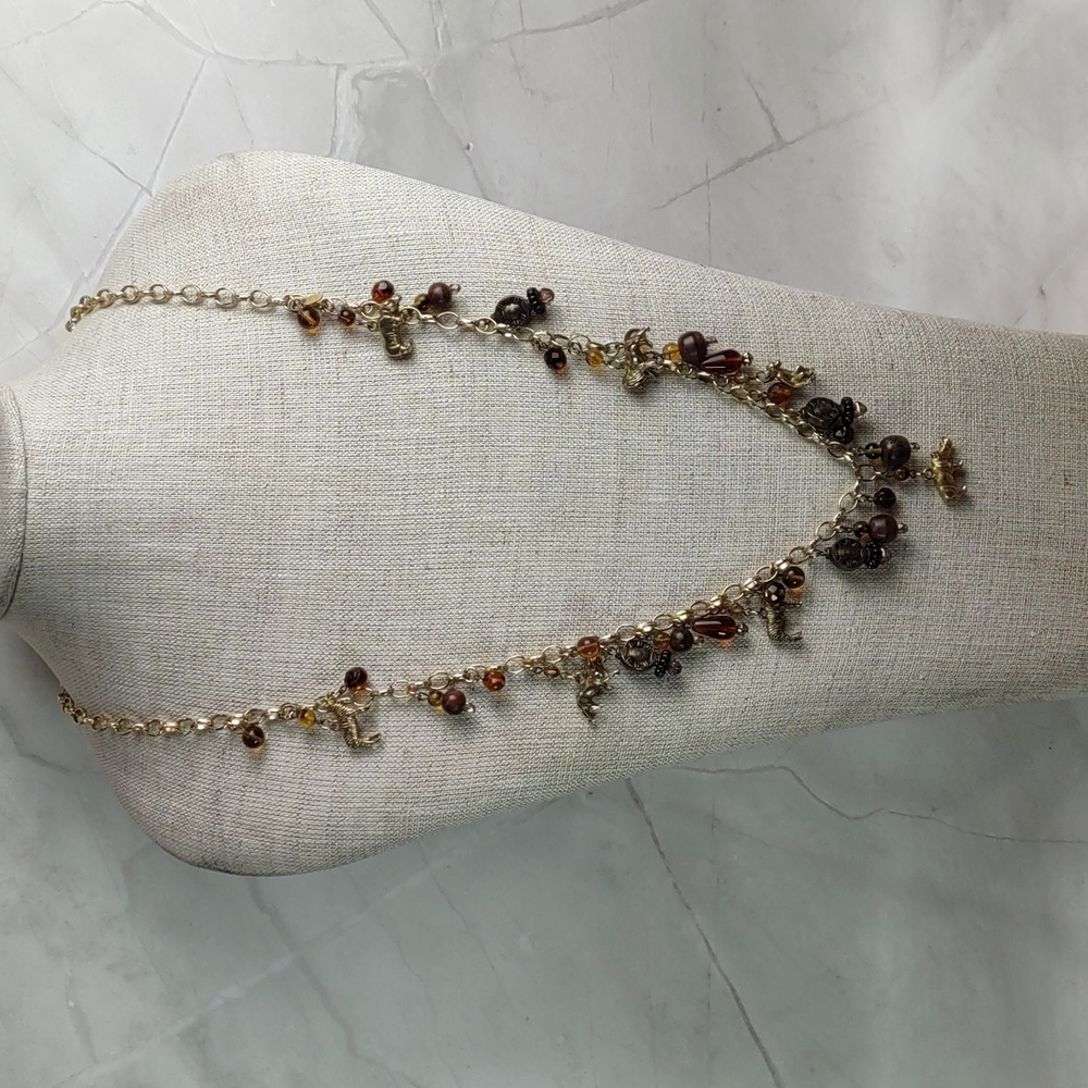Three Ladies Animal Charm Necklace